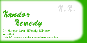 nandor nemedy business card