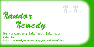 nandor nemedy business card